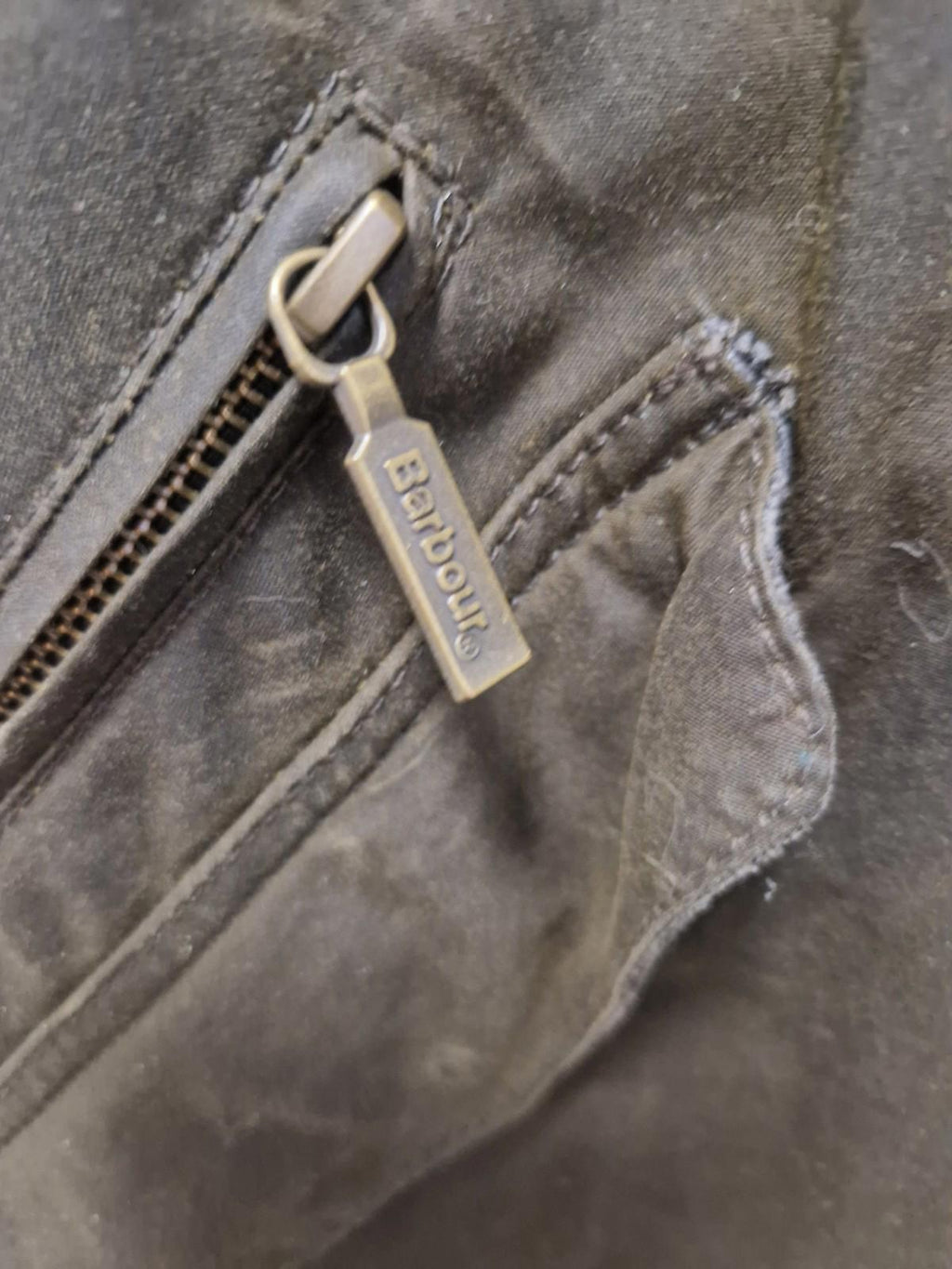Barbour Hall Brown Wax Country Coat Lined Full Zip & Studs Uk Size Xxl Gc