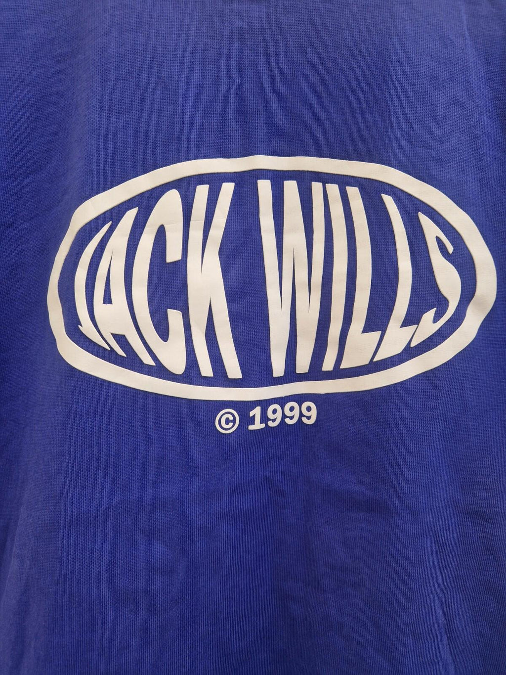 jack wills contrast graphic  tee 1999 Blue Uk Size M Gc
