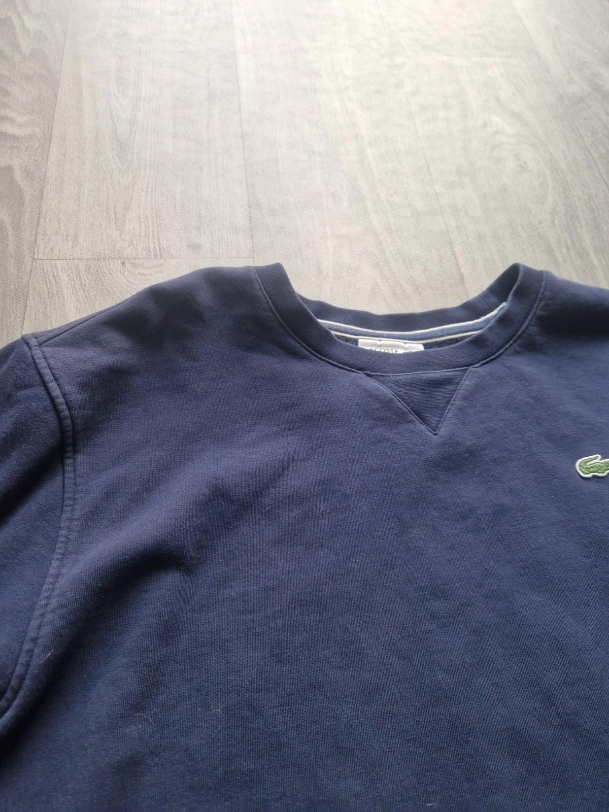 Lacoste Classic Logo Crew Neck Sweatshirt in navy blue Fra 7 Uk  Size Xxl Gc
