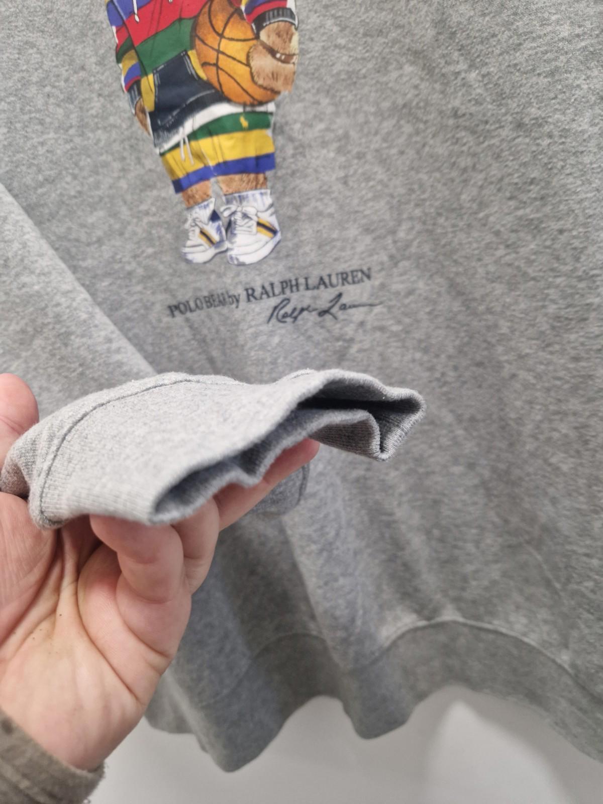 Ralph Lauren polo bear Crew Neck sweater Grey With Basketball Bear Uk Xxl  Gc