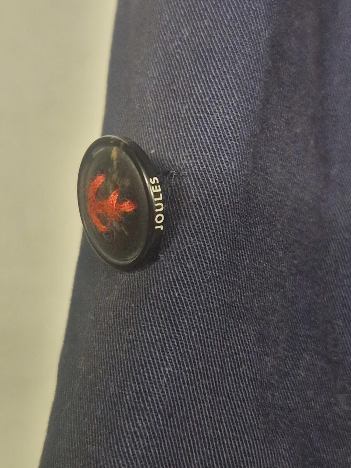 Joules  Emberton  Navy Blue Quarter  Button  Pullover Windbreaker Jacket Size 10