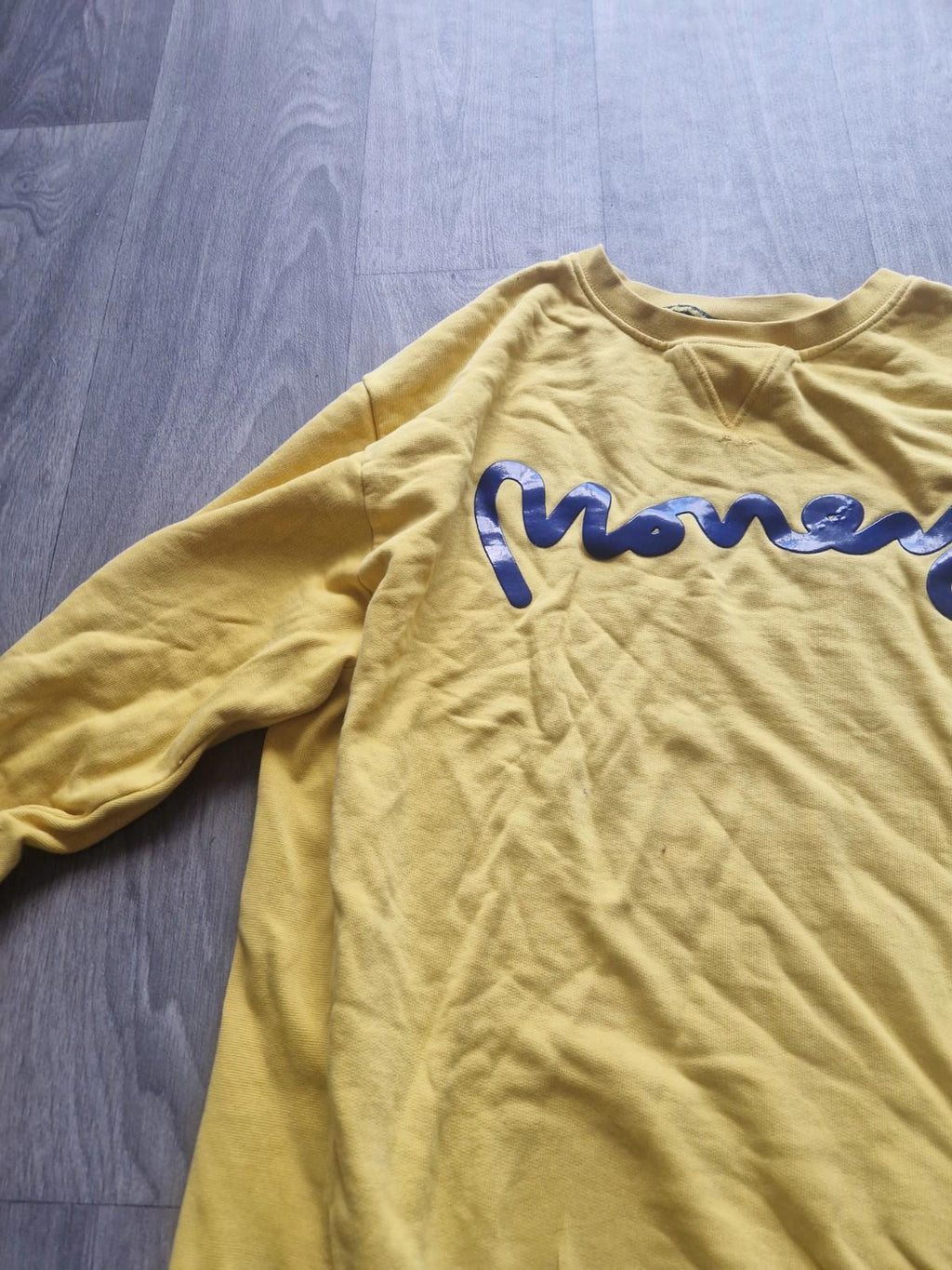 The Money Sig Ape Crew Yellow Crew Neck Sweater  Uk Xl Gc