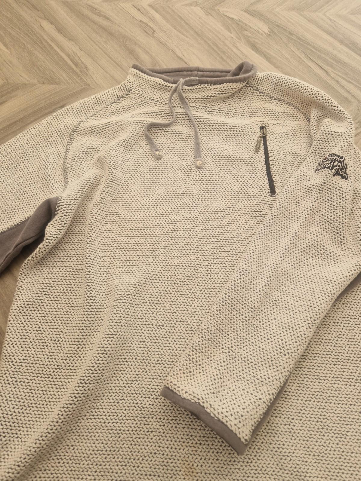 Weird Fish Macaroni Knit Mock Neck Jumper Cream Colour   Uk Size M Vgc