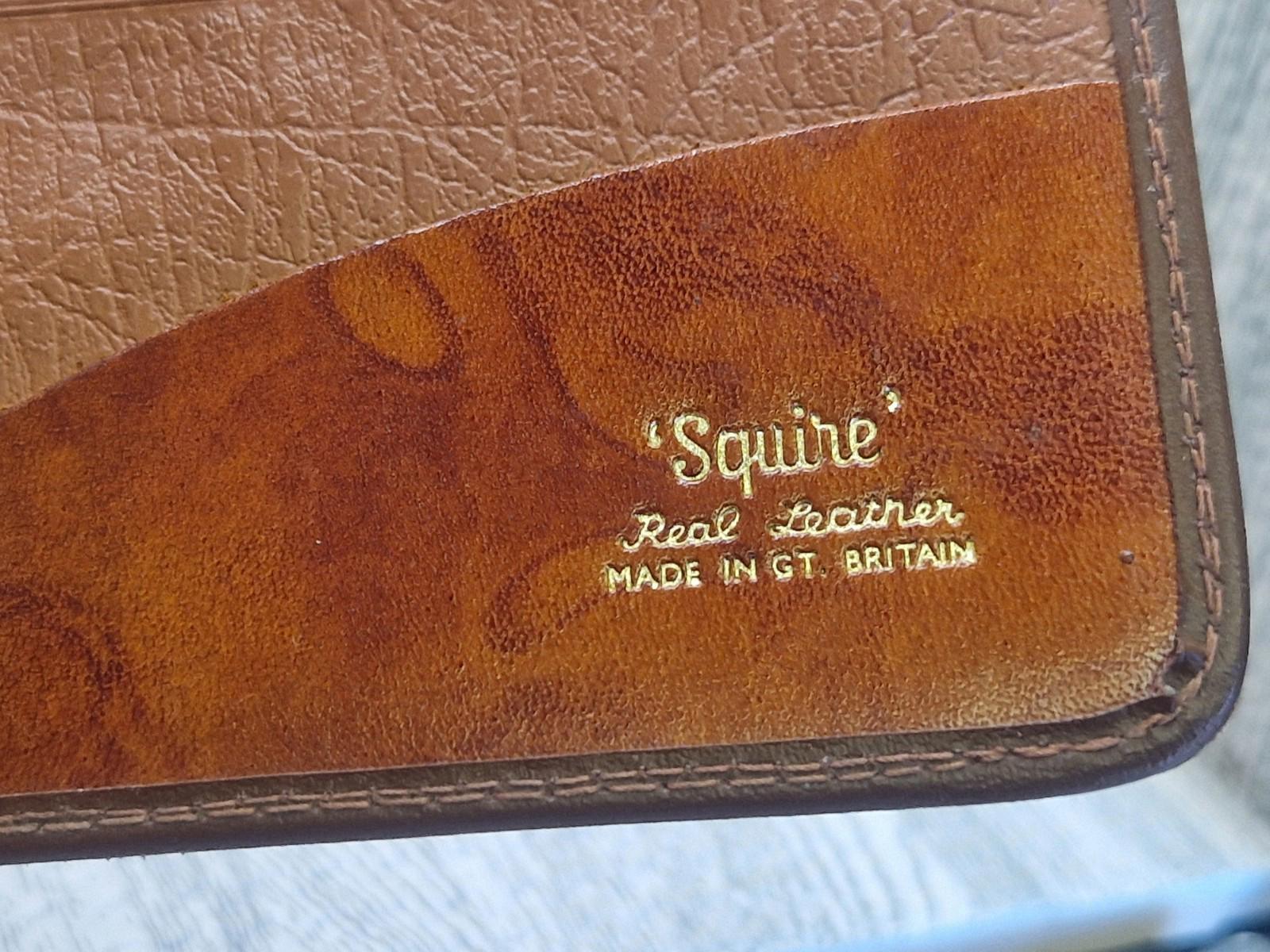 City Of London"SQUIRE" Genuine Brown Leather Wallet document holder Vgc