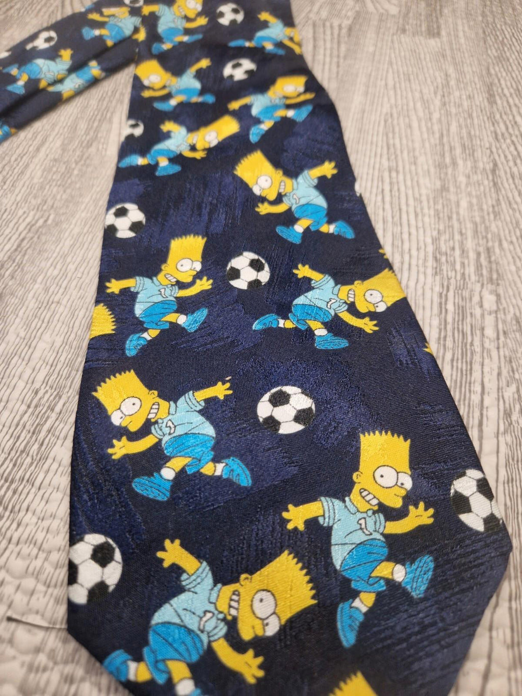 The Simpsons Vintage 1998 Matt Groening (Bart Simpson Football) Polyester Tie