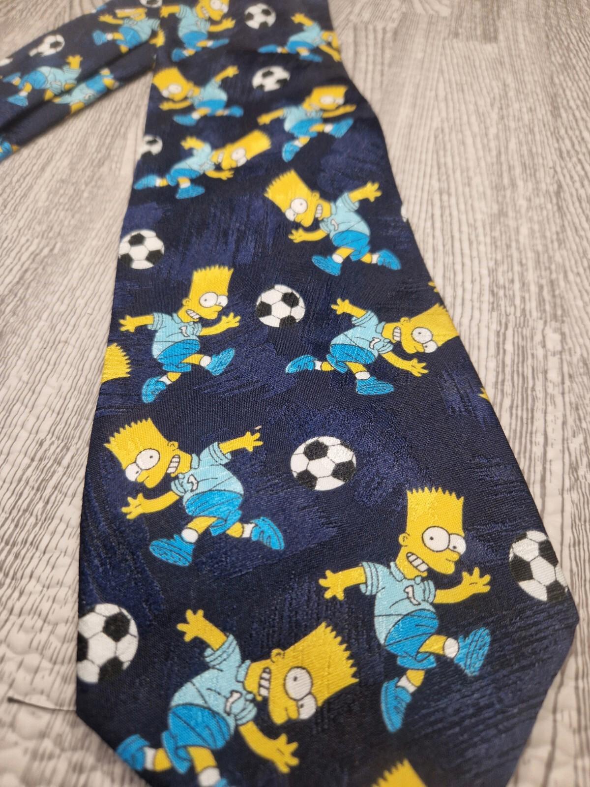 The Simpsons Vintage 1998 Matt Groening (Bart Simpson Football) Polyester Tie