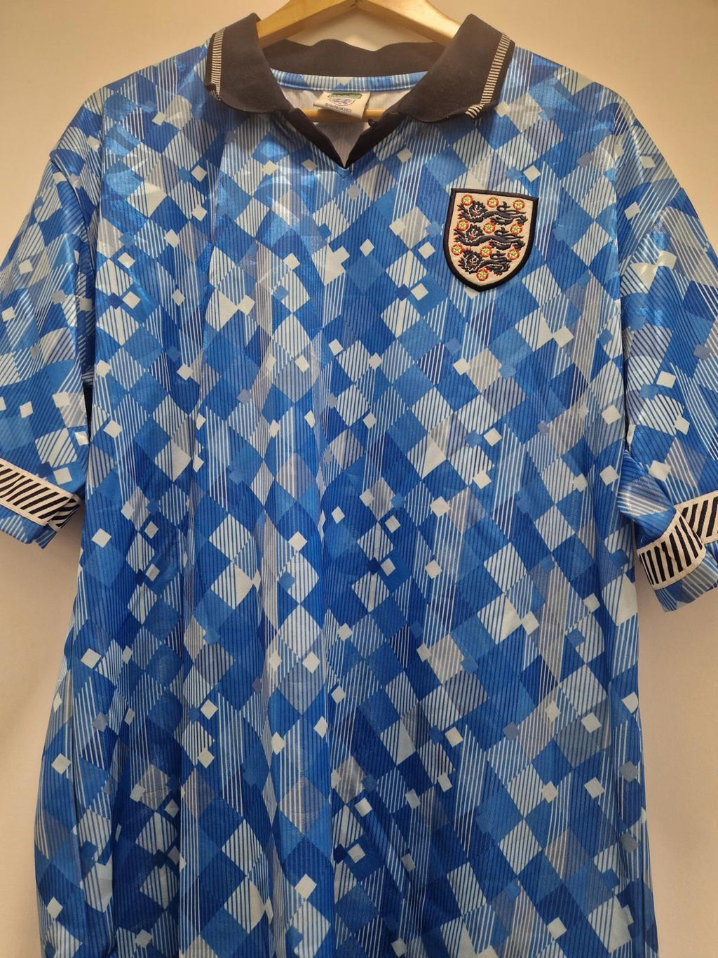 England Retro Third Football Shirt Italia 90 Score Draw World Cup Uk Xl Gc