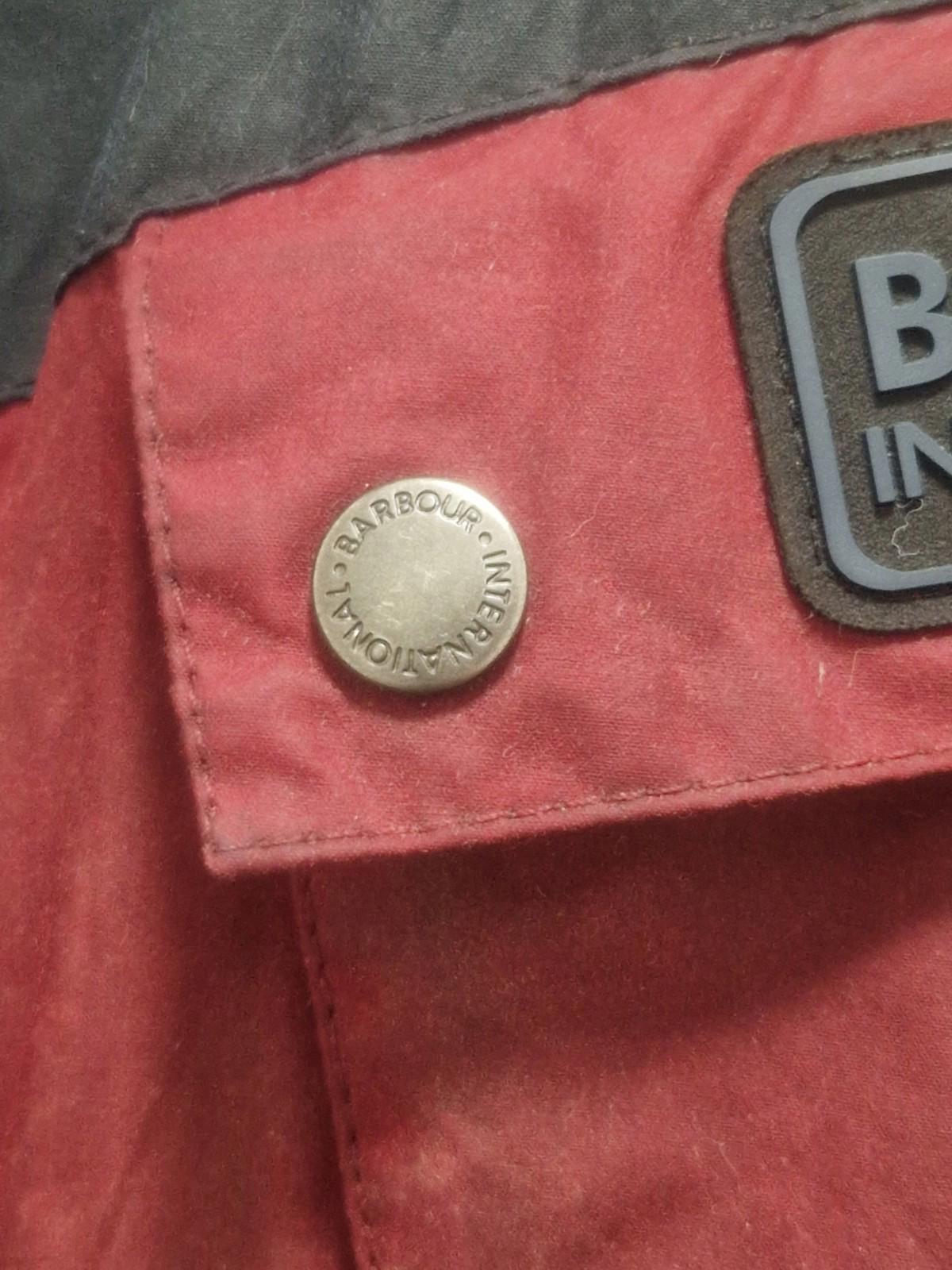 Barbour International 4oz Lightweight  Mayer Wax Jacket Red & Black Uk Xxl Gc