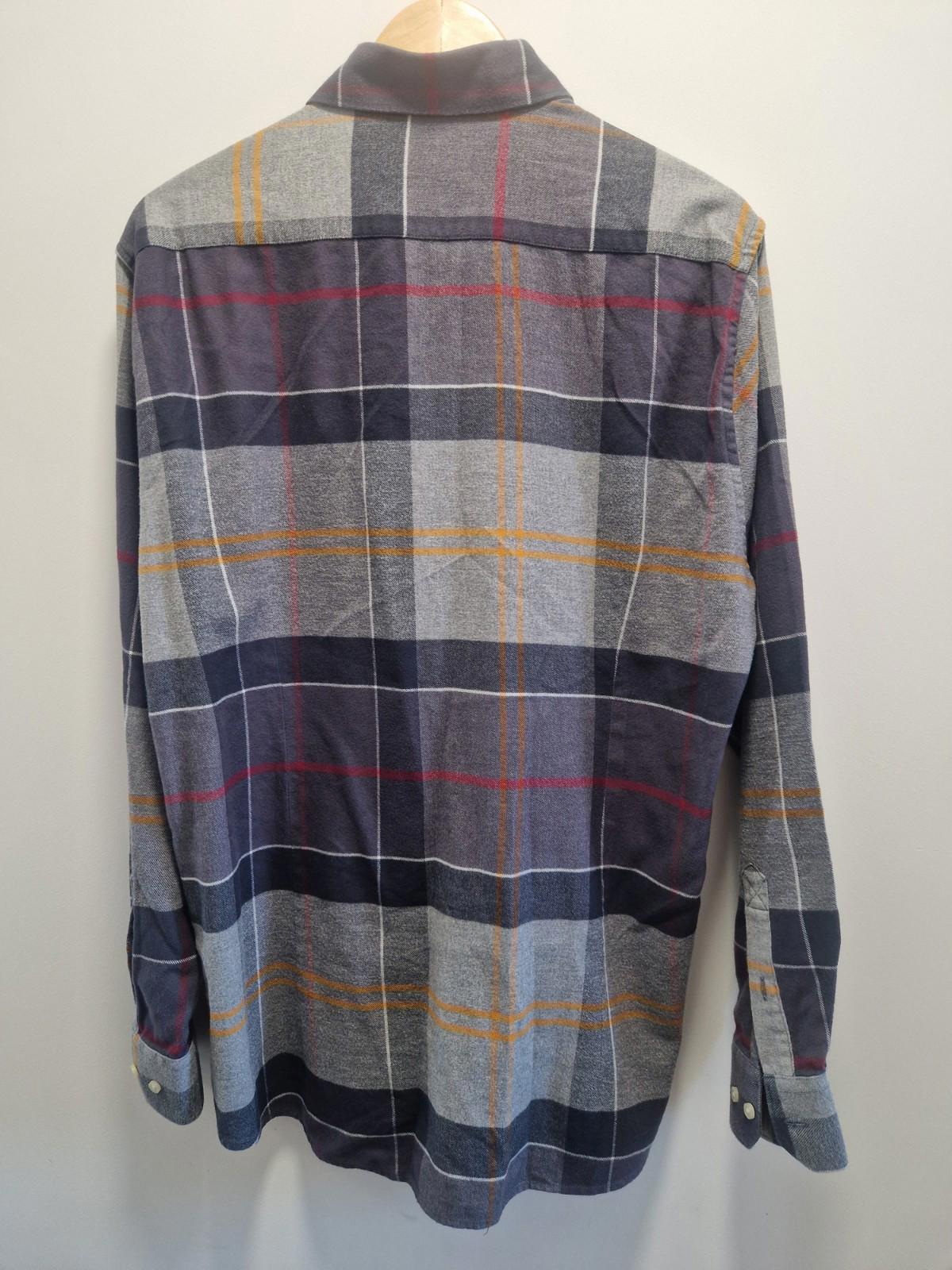 Barbour Stapleton John tartan Checked Flannel Shirt Uk Size Xl Good Condition