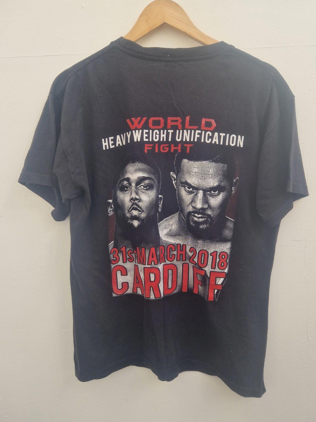 Rare 2018 Anthony Joshua  Vs Joseph Parker Unified World Champion  T- Shirt Uk M