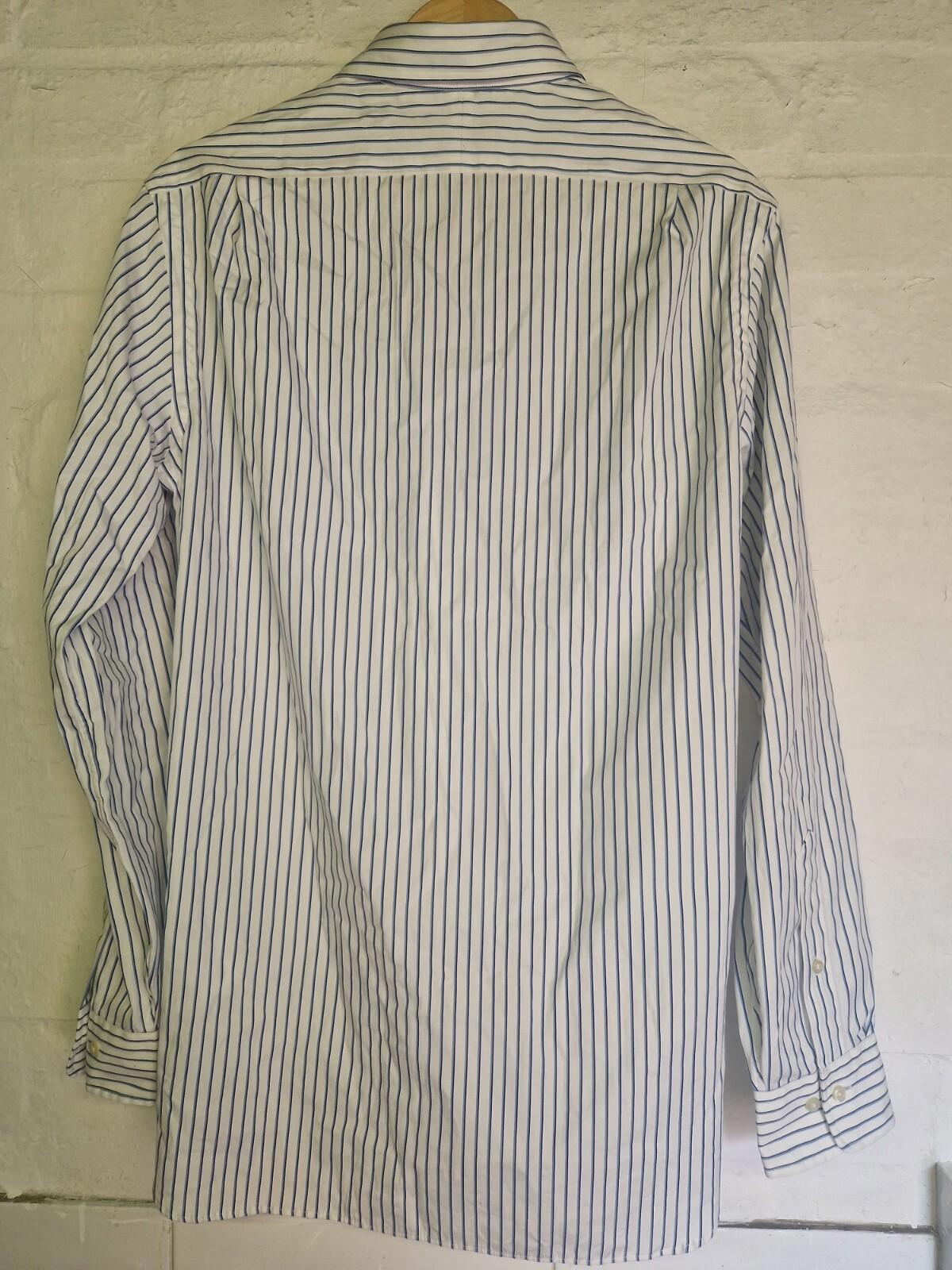 Ralph Lauren  Striped Shirt White Sleeve  Logo Hit   Uk Size M Neck 15.1/2 Vgc