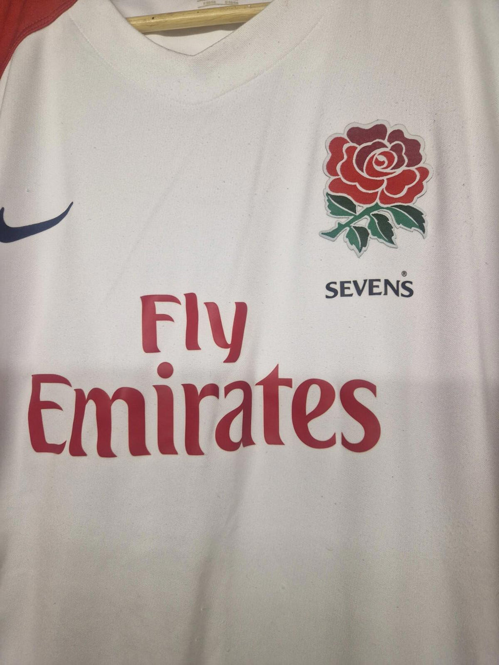 NIKE MEN'S RUGBY UNION ENGLAND TRAINING 2007 SEVENS SHIRT JERSEY MAILLOT SIZE Xl