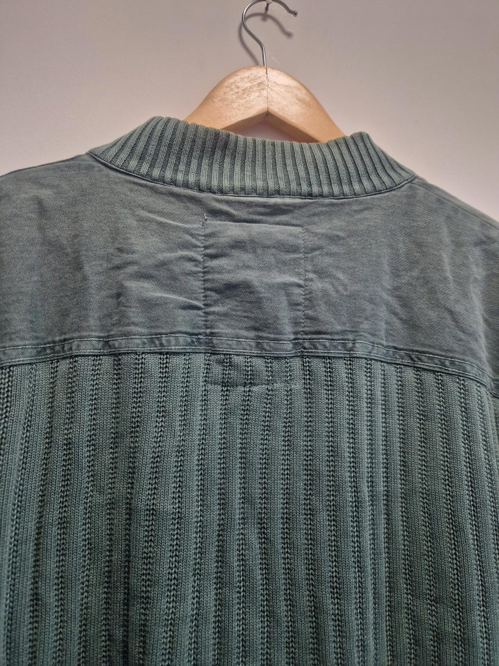 Y2k Saltrock zip-up knit sweatshirt/cardigan Green Uk Size Large 100% Cotton  Gc