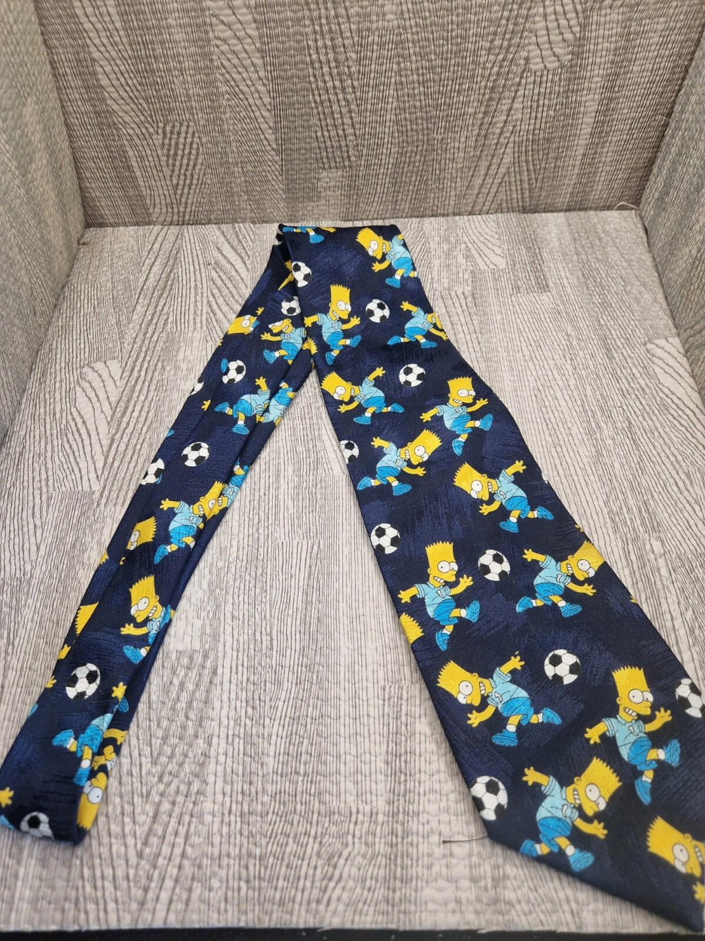The Simpsons Vintage 1998 Matt Groening (Bart Simpson Football) Polyester Tie