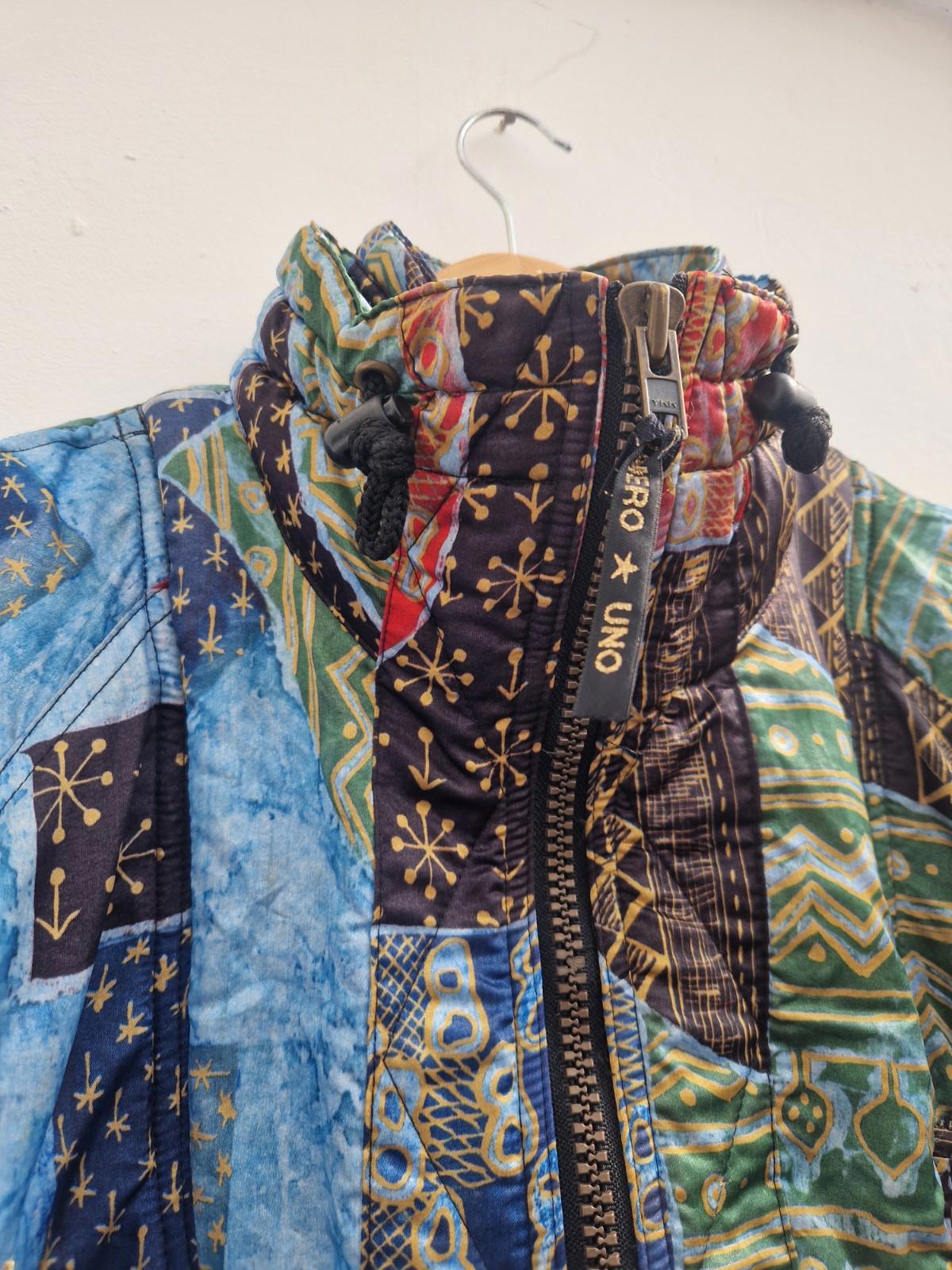 Vintage Numero Uno Over Head  Jacket 90's  Patchwork Pattern Uk Size M Check ⬇️