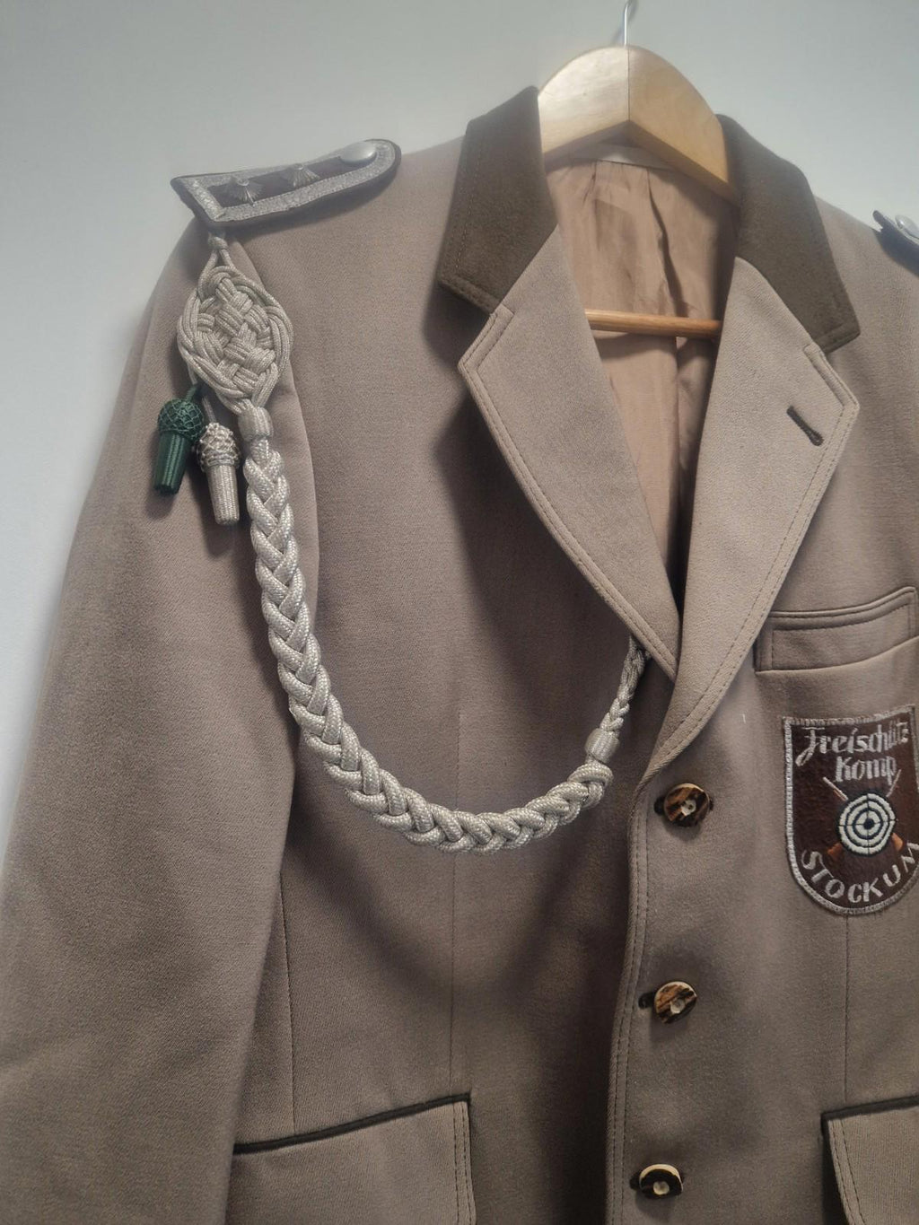 Vintage Military German Freischütz Komp Stockum"shooting Club Jacket P2P 20"Uk M