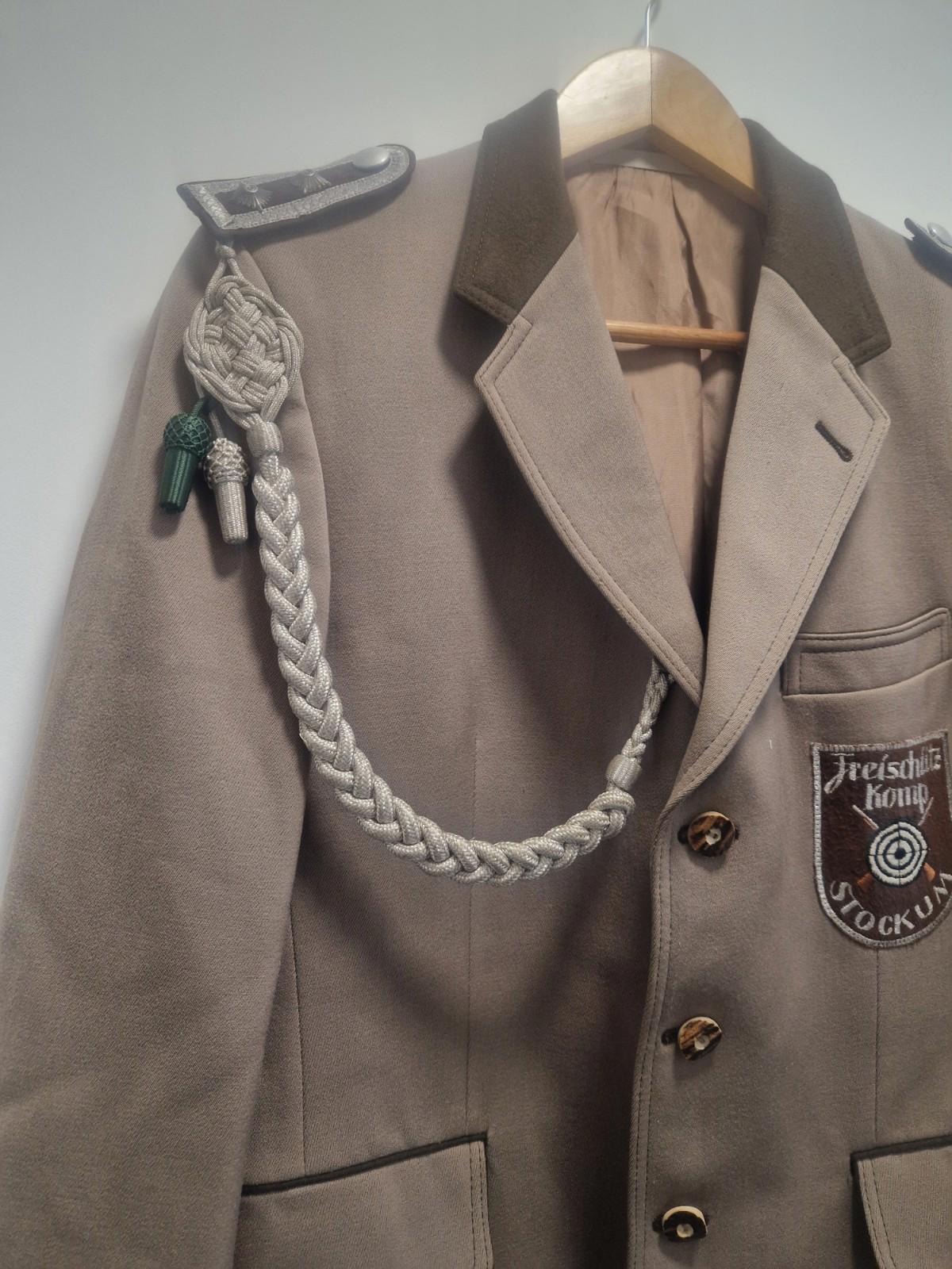 Vintage Military German Freischütz Komp Stockum"shooting Club Jacket P2P 20"Uk M