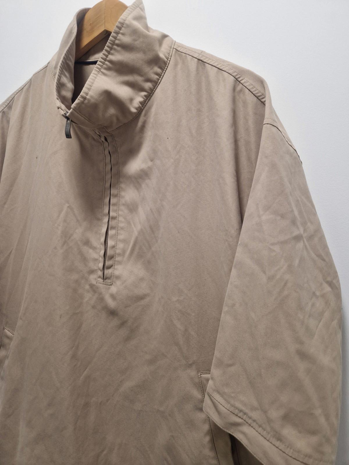 Ralph Lauren Polo Golf Quarter Zip Beige Jacket Short Sleeves Uk Size Xl Gc
