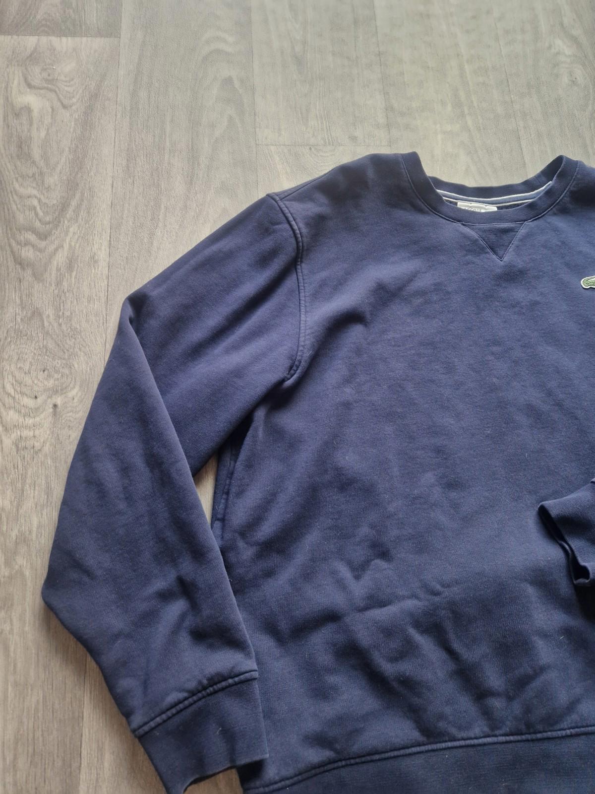 Lacoste Classic Logo Crew Neck Sweatshirt in navy blue Fra 7 Uk  Size Xxl Gc