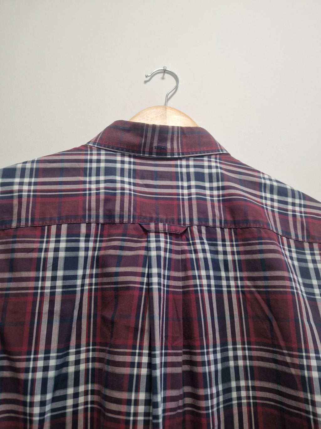 Gant Shirt Size XL Men's Check Madison Poplin Regular Fit Cotton Long Sleeve