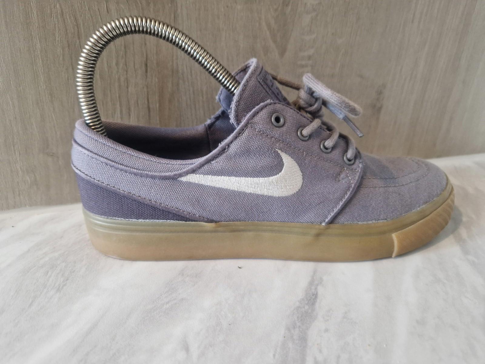 Nike SB Stefan Janoski Grey Skateboarding Canvas Trainers Gum Sole  - UK 5  Vgc