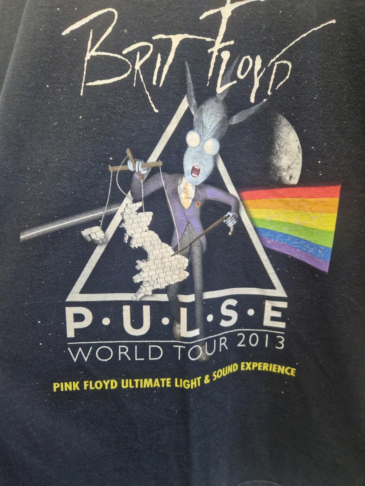 Brit Floyd "Pulse World Tour 2013" graphic t-shirt Pink Floyd Tribute Uk L