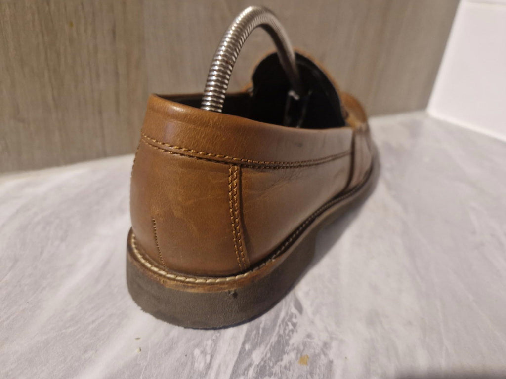 Rockport Brown Tan Leather Mens Loafers Uk Size 10.5 Gc V75688