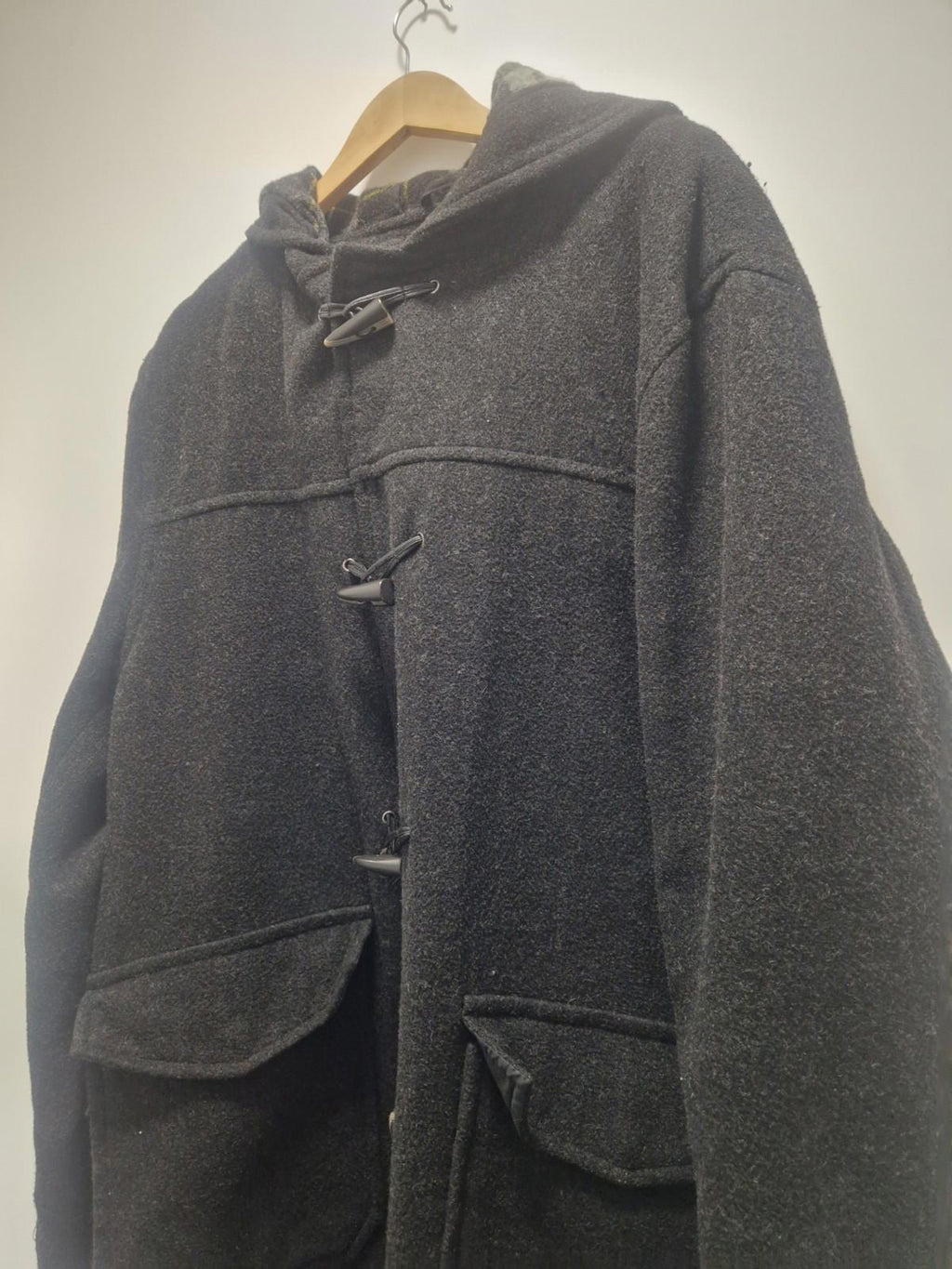 Duffle Coat Butler & Webb Men's Wool Duffle Coat With Hood  Black Uk Xl Gc