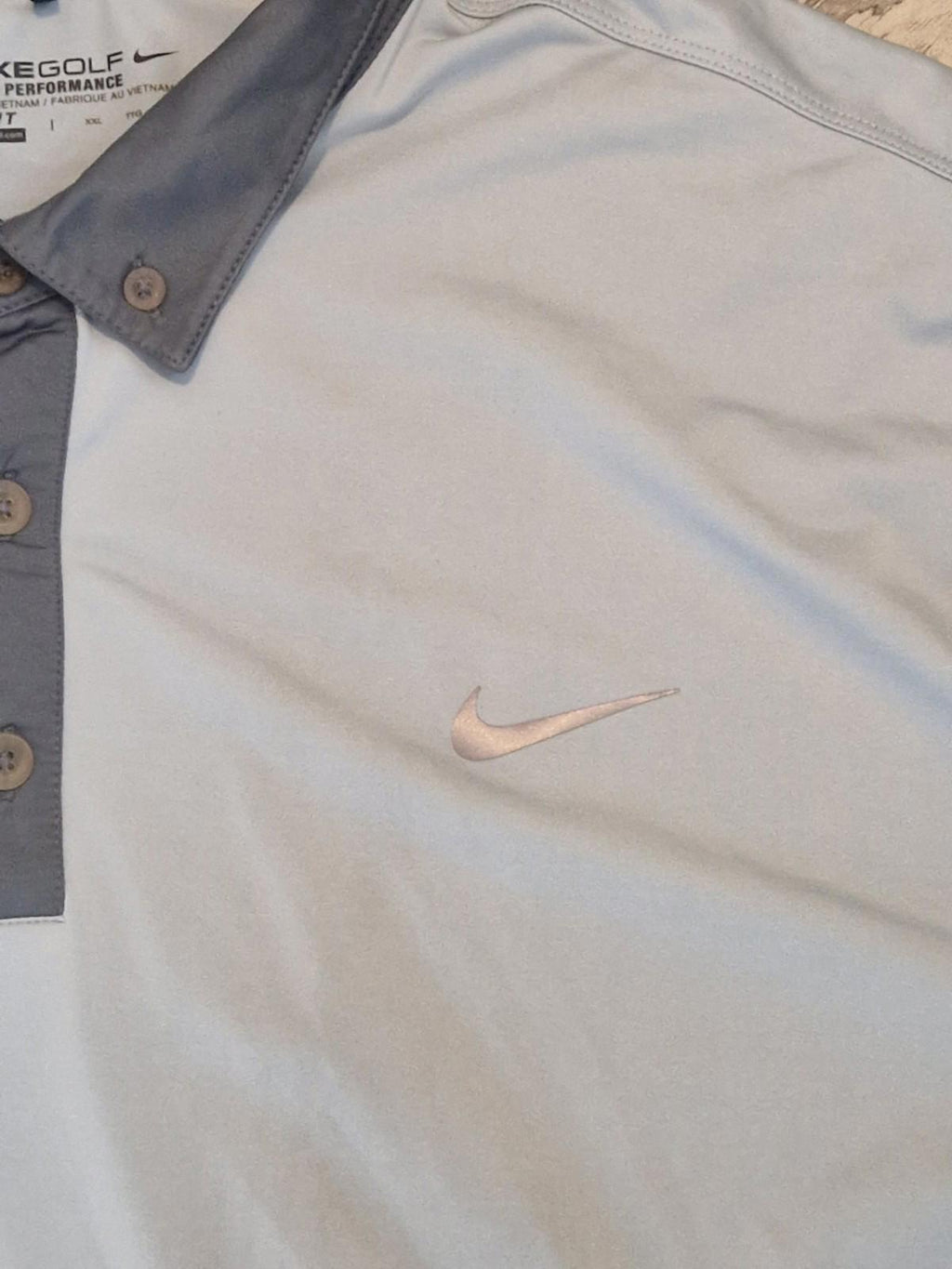 Nike Golf Tour Performance Dri- Fit   Mens Grey Polo Shirt Uk Size Xxl Gc