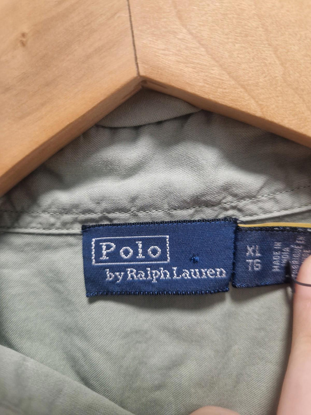 Polo Ralph Lauren long-sleeve cotton button-down shirt in a Olive Green Uk  Xl