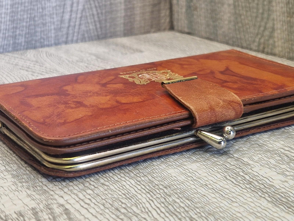 City Of London"SQUIRE" Genuine Brown Leather Wallet document holder Vgc