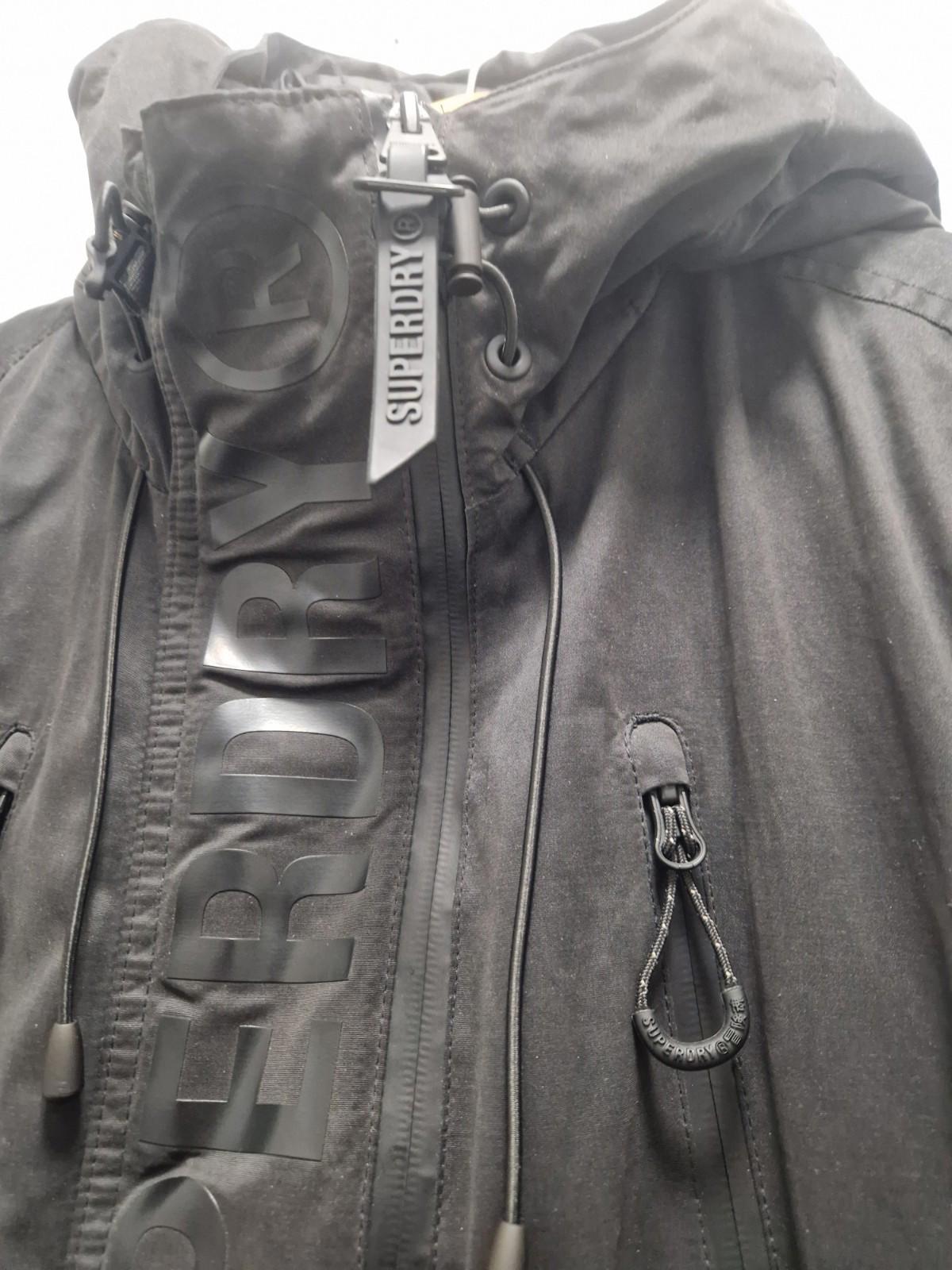 Superdry Ultimate Microfibre SD-Wind Jacket Black Uk Size 16 Preowened  Gc