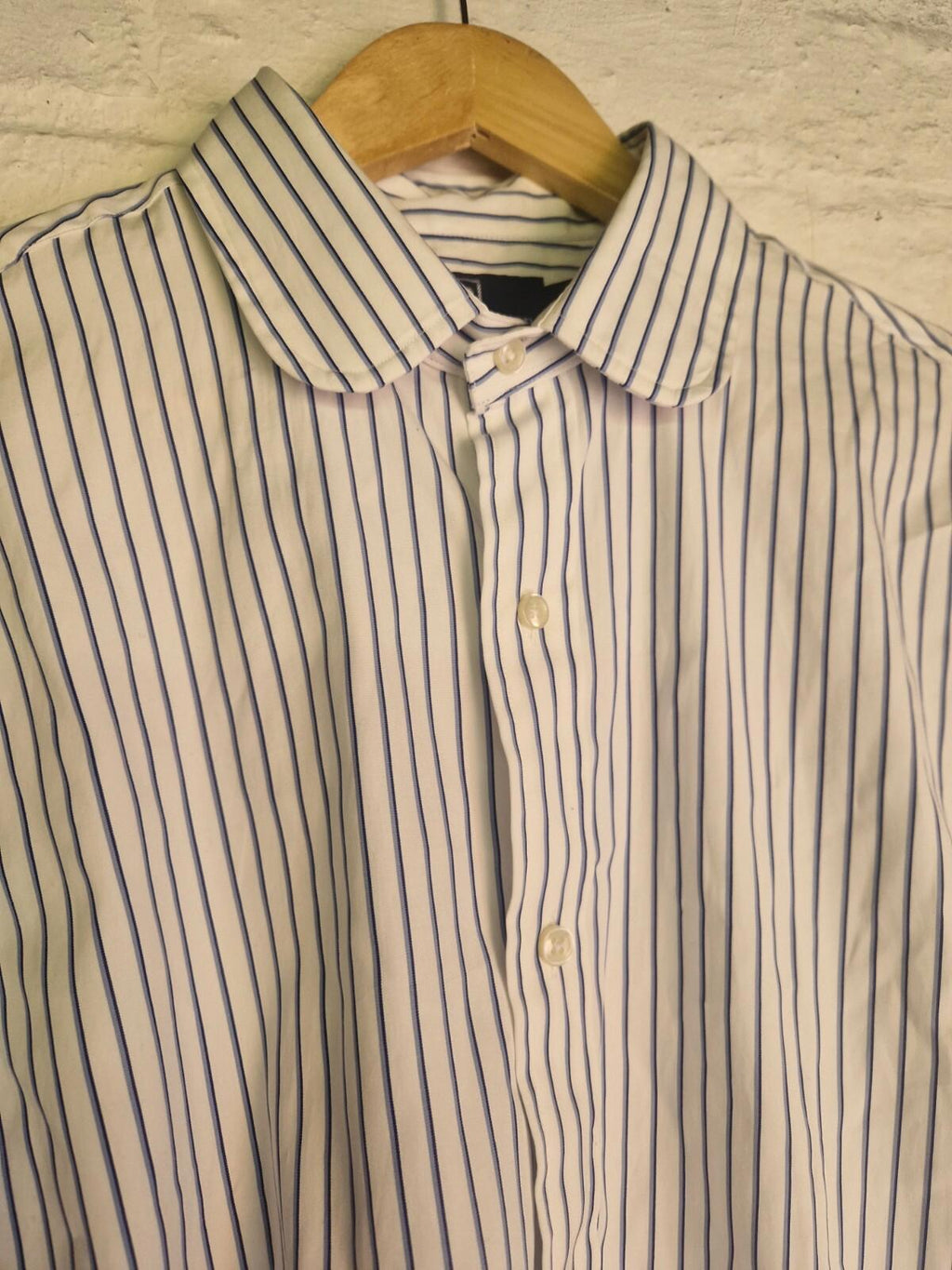 Ralph Lauren  Striped Shirt White Sleeve  Logo Hit   Uk Size M Neck 15.1/2 Vgc