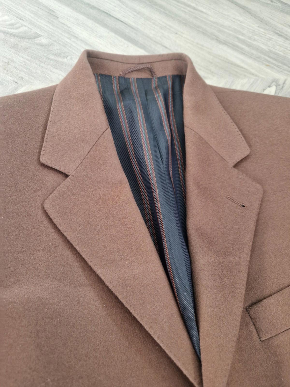 Mario Barutti Ing Loro Paina Italian Wool Cashmere Blend Brown Blazer Jacket 46R