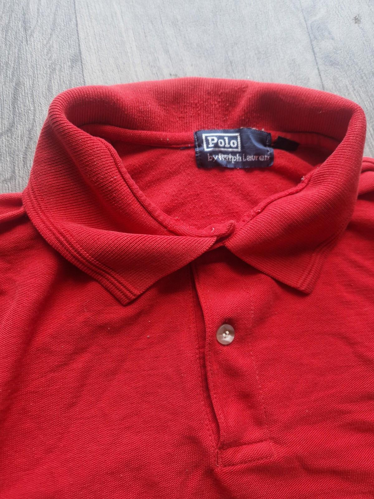 Ralph Lauren Mens Red Polo Shirt Uk Size Large Euro 4 Gc