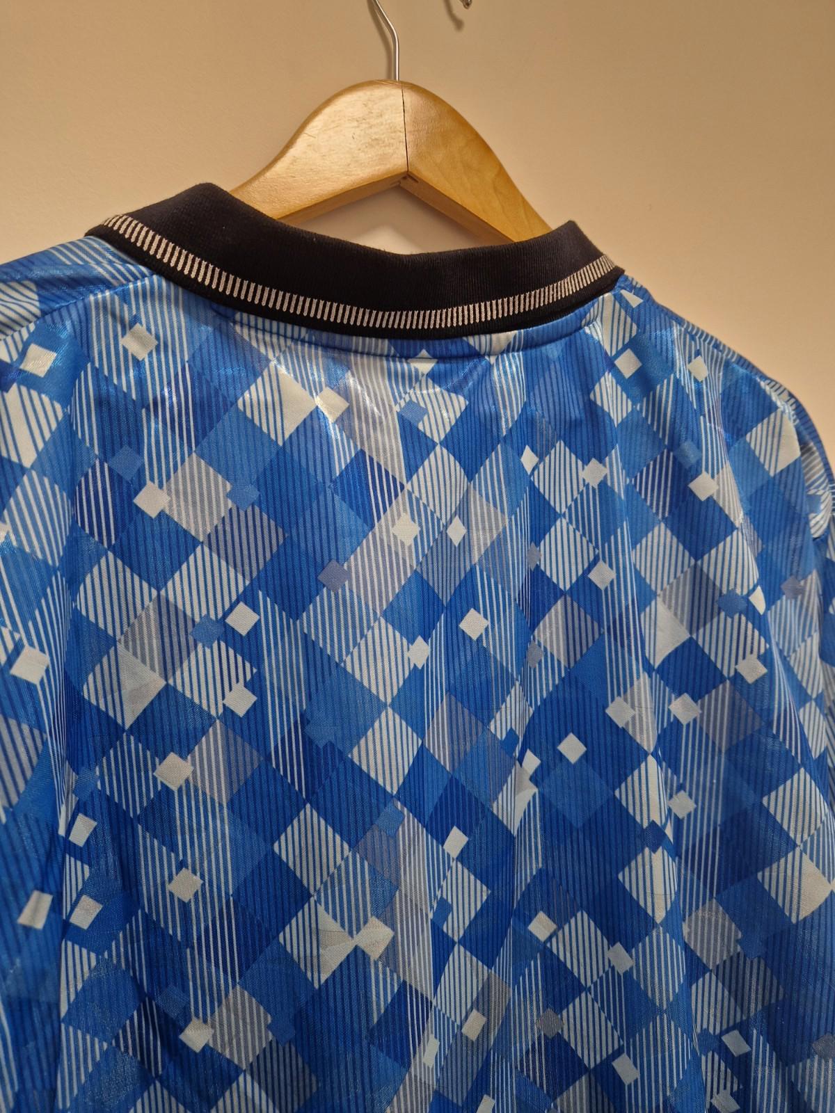 England Retro Third Football Shirt Italia 90 Score Draw World Cup Uk Xl Gc