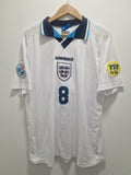 England Euro 1996 home football jersey with Paul Gascoigne's name & number Xl