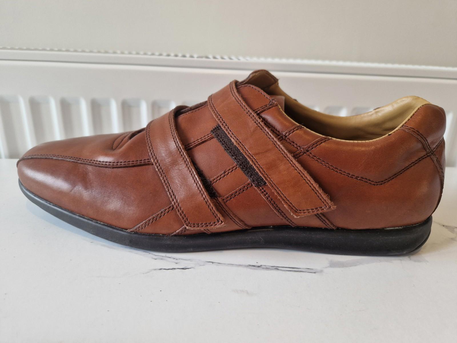 Clarks Brown Leather Slip On  Shoes/trainers  Ex Shop Display Unboxed Uk Size 11