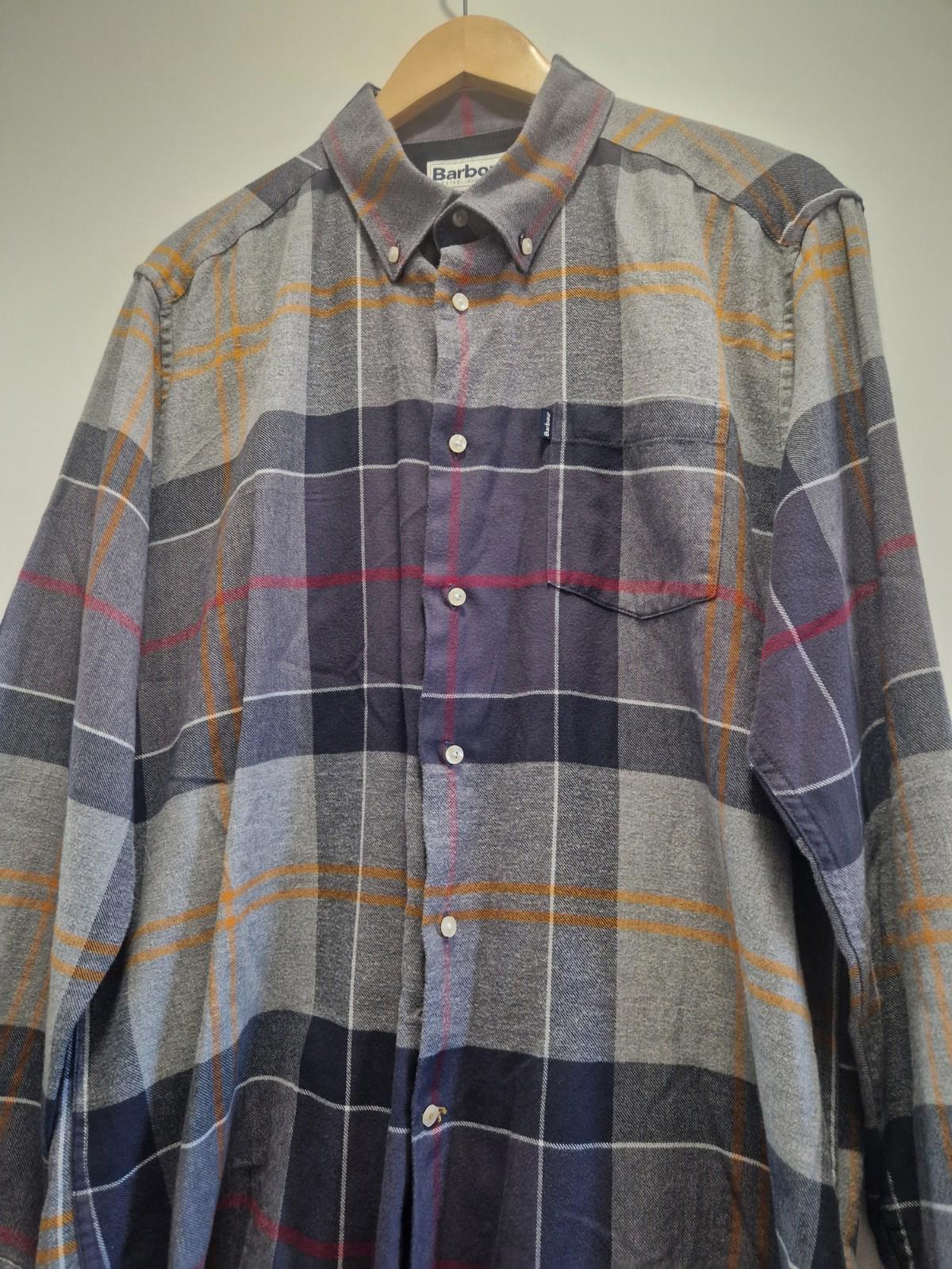 Barbour Stapleton John tartan Checked Flannel Shirt Uk Size Xl Good Condition