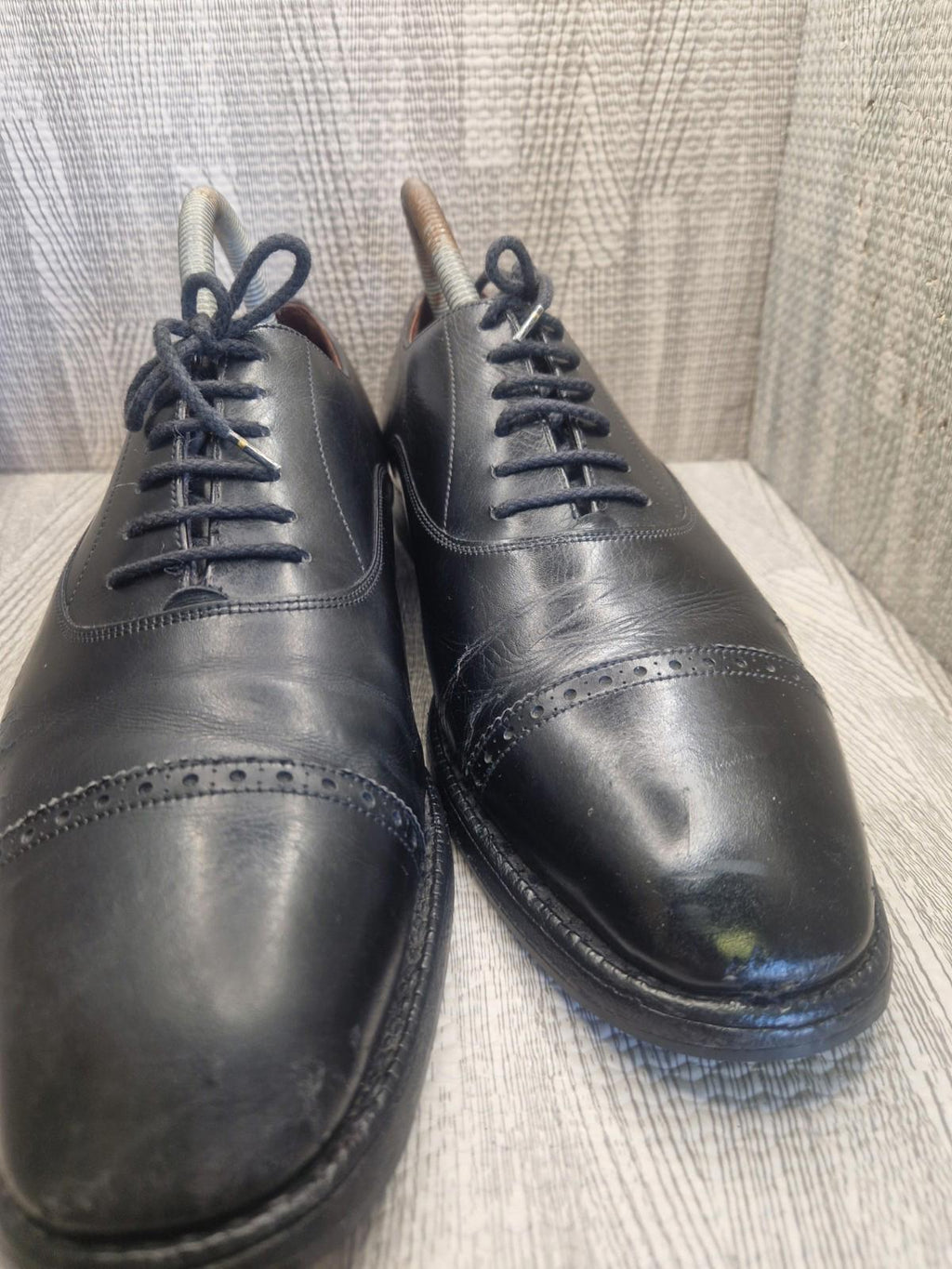 Church's Oxford Brogues Masterclass Black leather Shoes Made In England Uk 8.5 F
