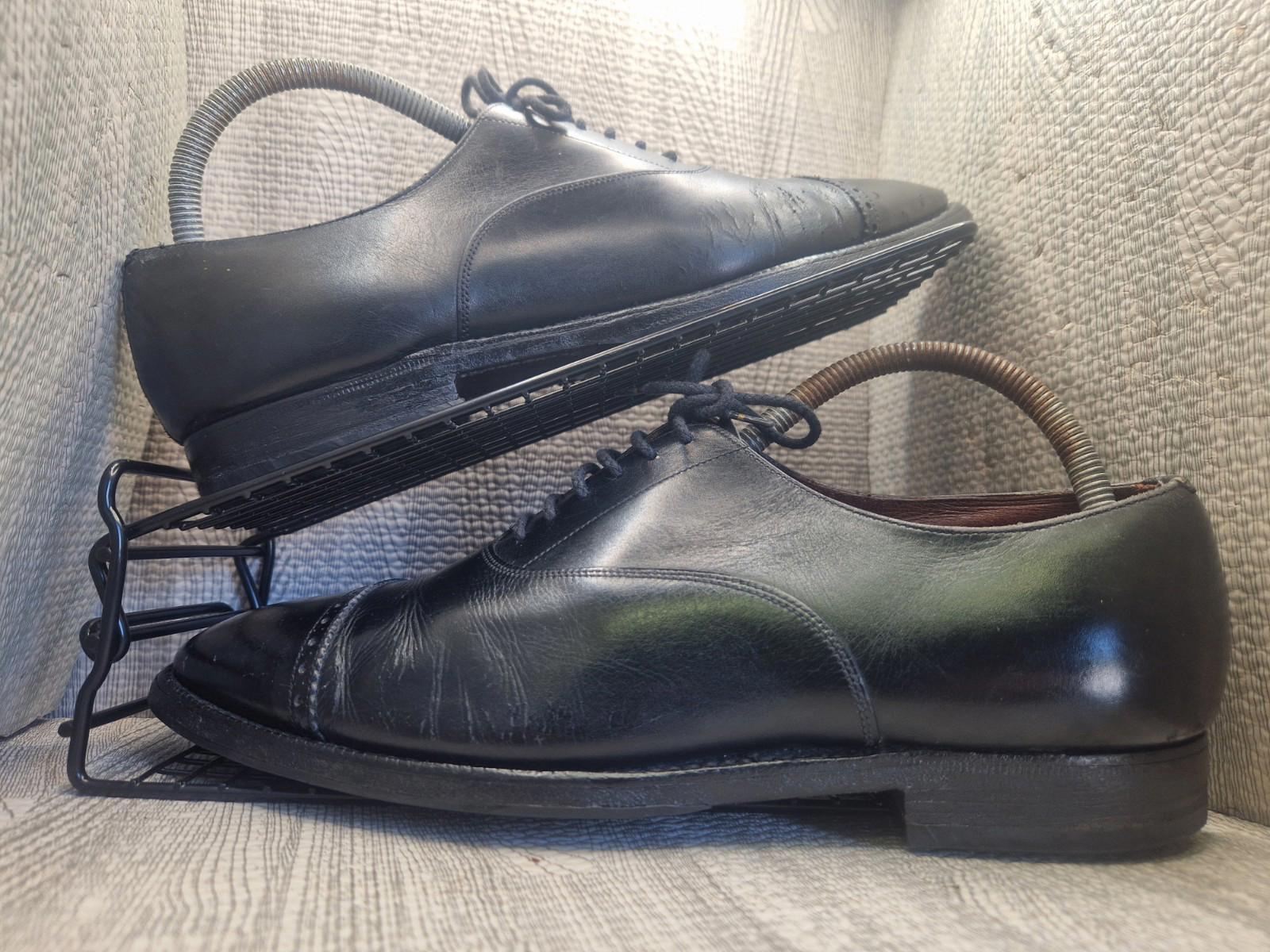 Church's Oxford Brogues Masterclass Black leather Shoes Made In England Uk 8.5 F