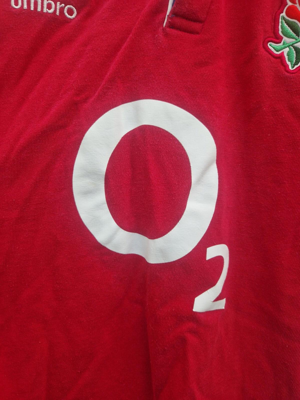 England Rugby Union Away Shirt 2021/2022 Umbro Classic Cotton Red Uk  Size Xl Gc