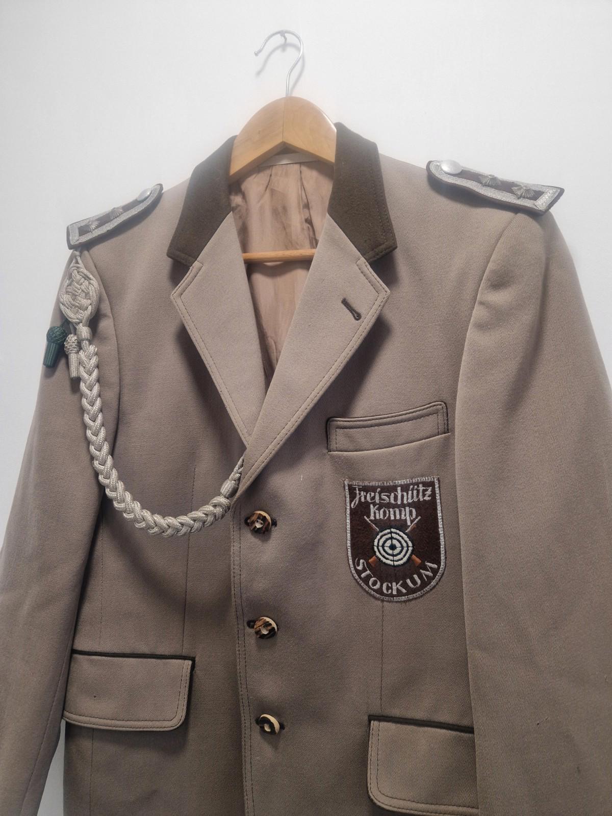 Vintage Military German Freischütz Komp Stockum"shooting Club Jacket P2P 20"Uk M