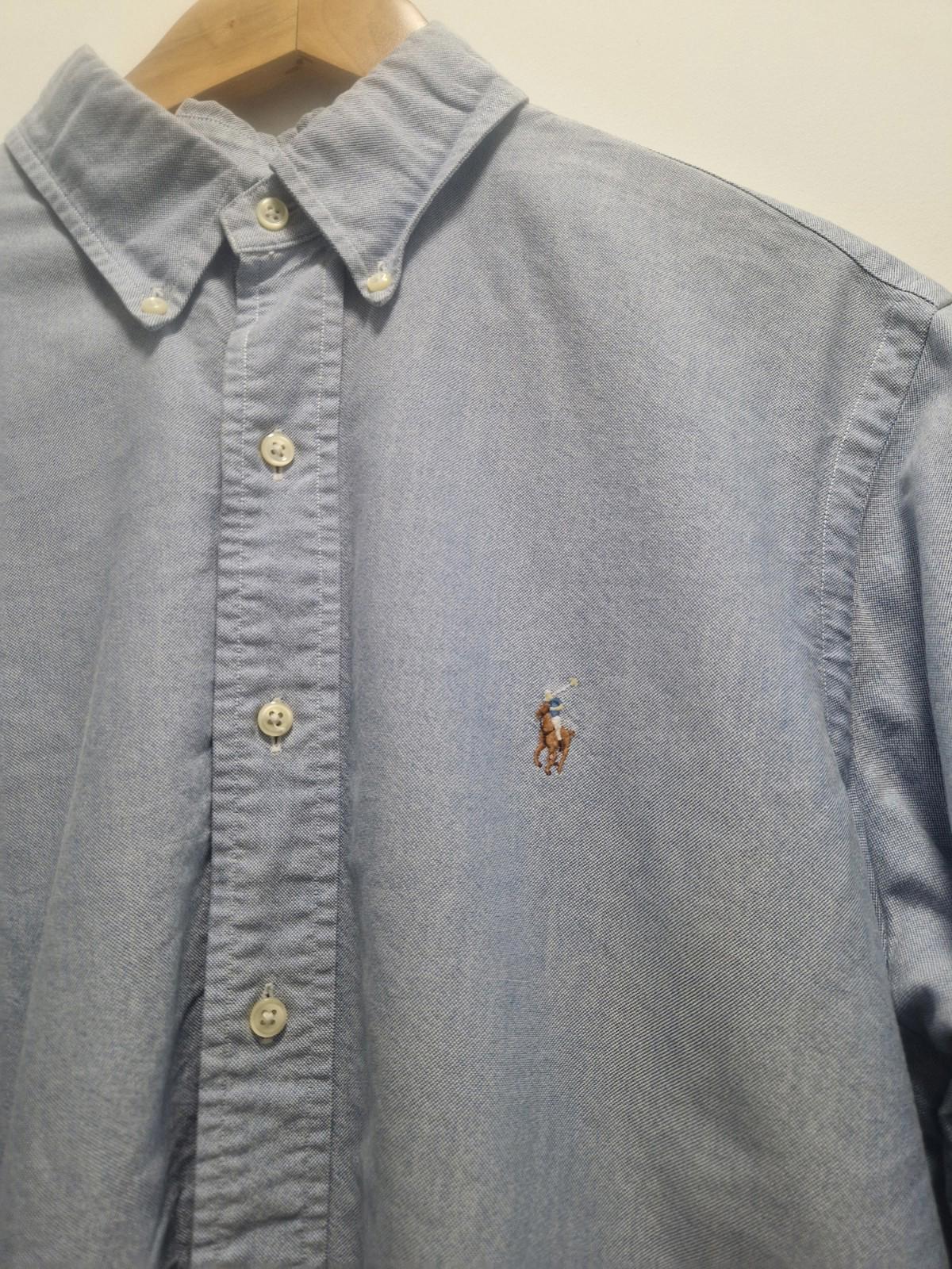 Polo Ralph Lauren Light Blue Embroidered  Pony Oxford shirt in 100% cotton Uk Xl