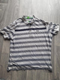 Hugo Boss Green Label  Grey Stripes  Polo Shirt  Uk Size Xl Gc