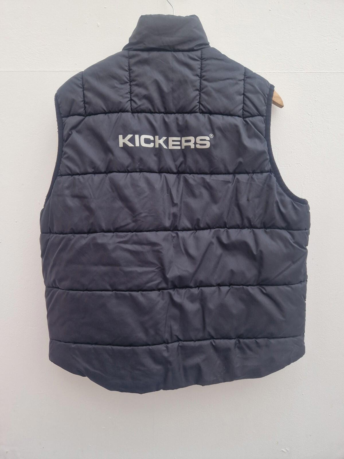 Kickers 90s vintage reversible body warmer Gilet Uk Size M Gc