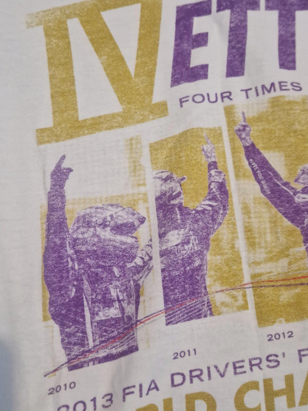 Sebastian Vettal F1  2013 Championships T-Shirt Uk M Memorabilia  Gc