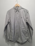 Polo Ralph Lauren Custom Fit Oxford Cotton Shirt in a grey stone color Uk M Gc