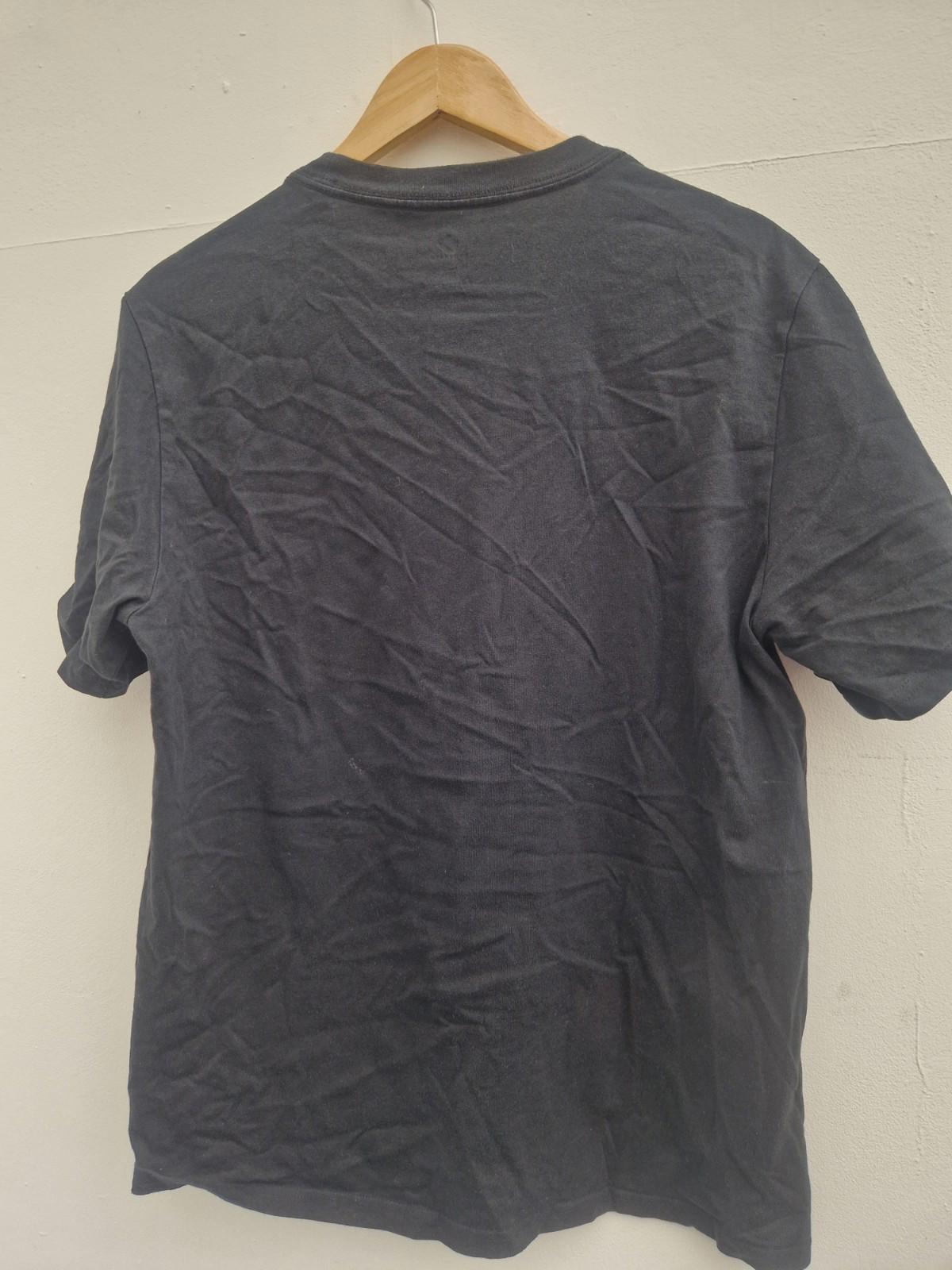 Converse Tie Die Front Spell Out Black Short Sleeved  T- Shirt Gc Uk Size L