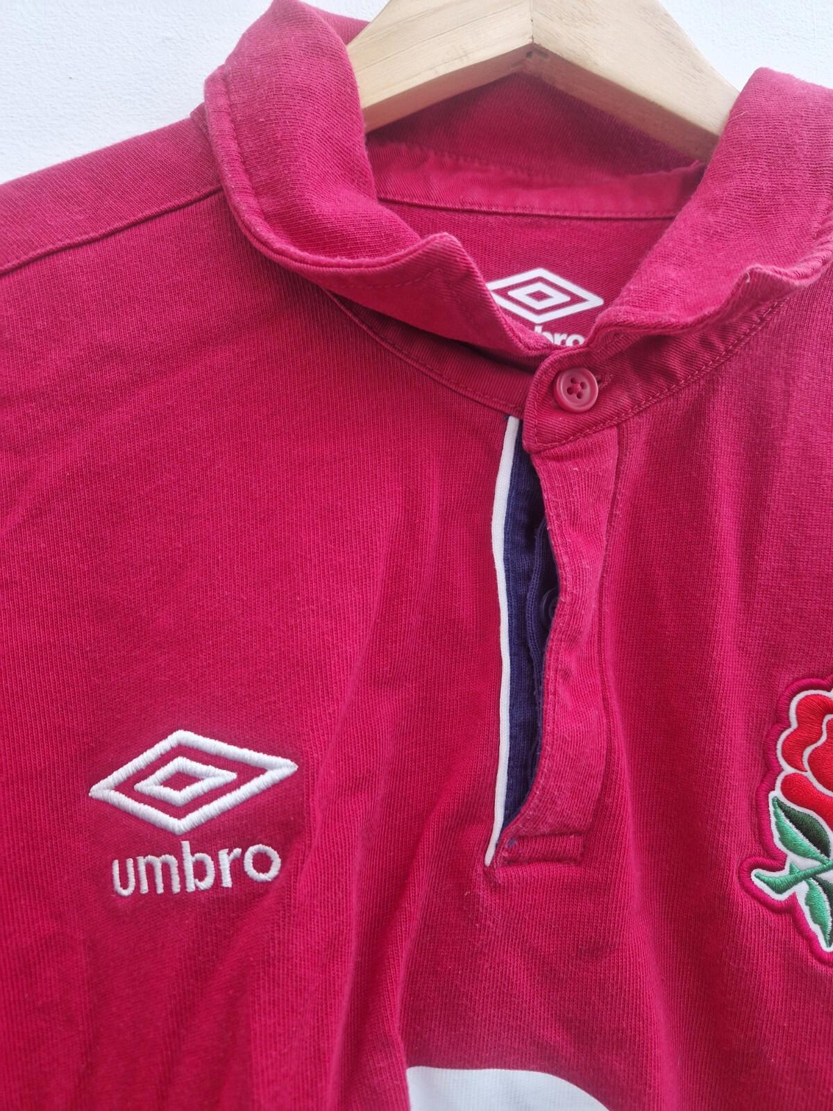 England Rugby Union Away Shirt 2021/2022 Umbro Classic Cotton Red Uk  Size Xl Gc